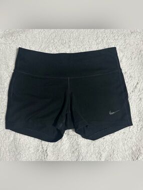 Nike Black Women's Stretch Bike Shorts with Reflective Swoosh